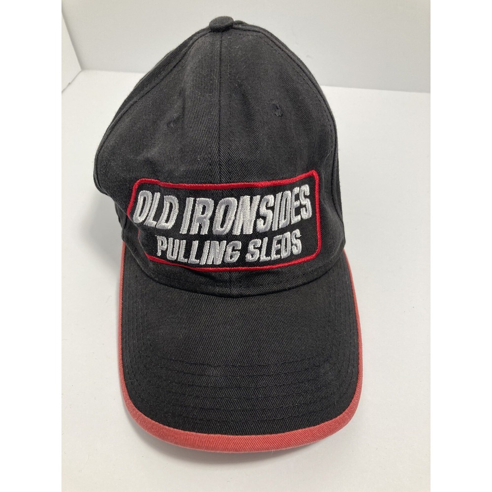Harriton Baseball Cap Mens OSFM Black Old Ironsides Pulling Sleds Motorsports